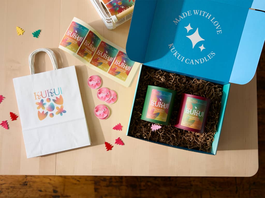 Branded candles Christmas gifts for customers