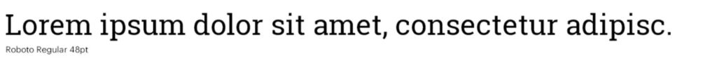 Roboto font is a readable serif font