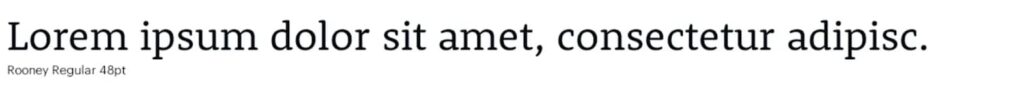 Rooney font is an easy-to-read font