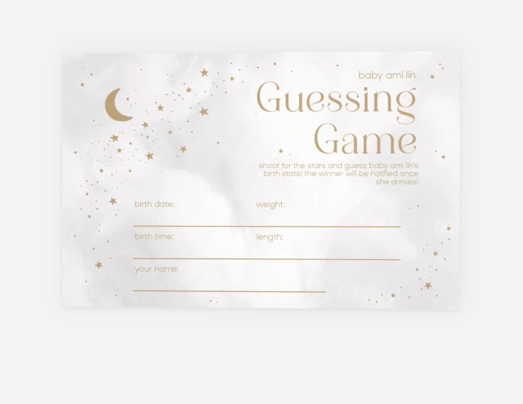 printable baby shower game and activity