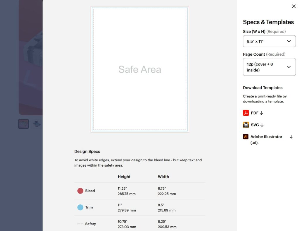 An example of a trim line