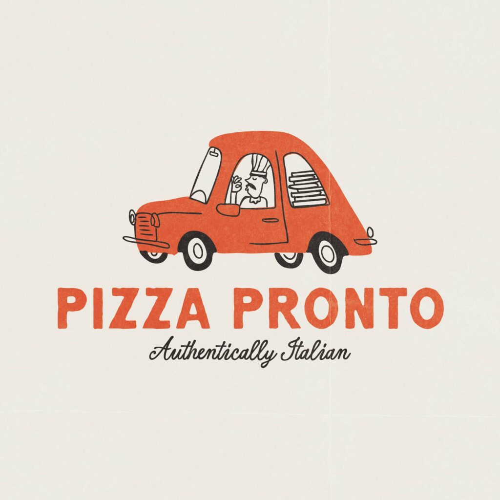 pizza chef mascot logo design