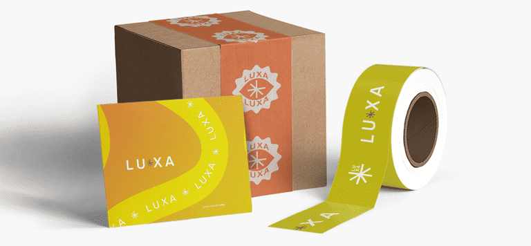 Box packaging cost and design with tape
