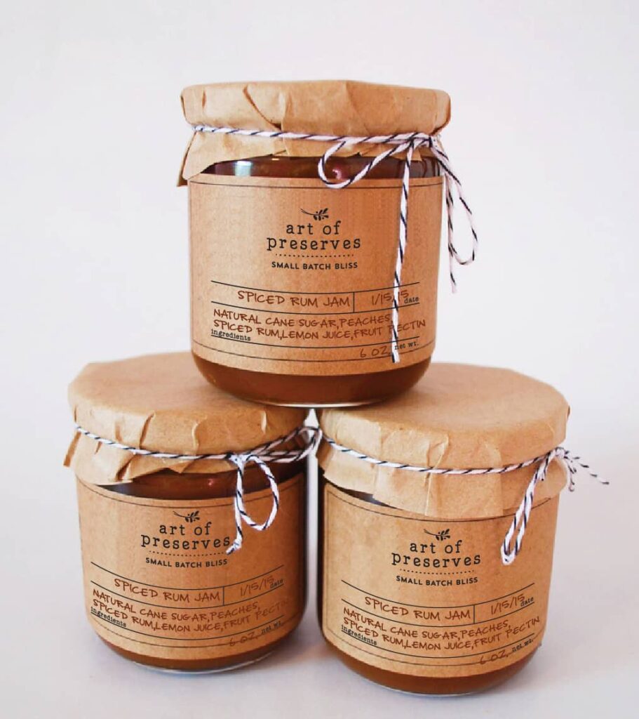 glass jar packaging material for preserved foods