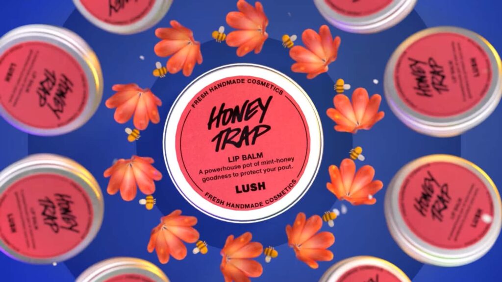 Branded Lush product advertising
