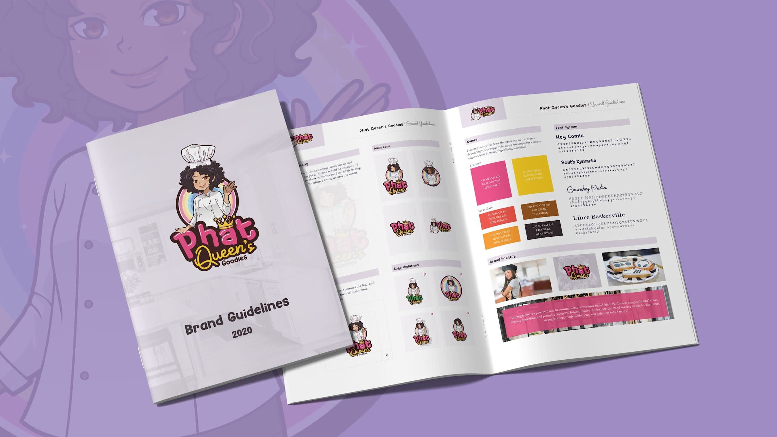 An example of a brand style guide documenting the font system