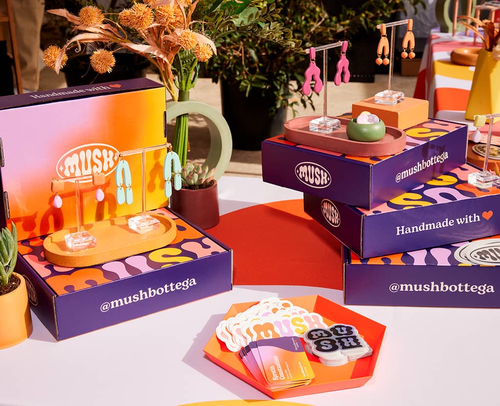 bold, bright branding and packaging for a jewelry brand