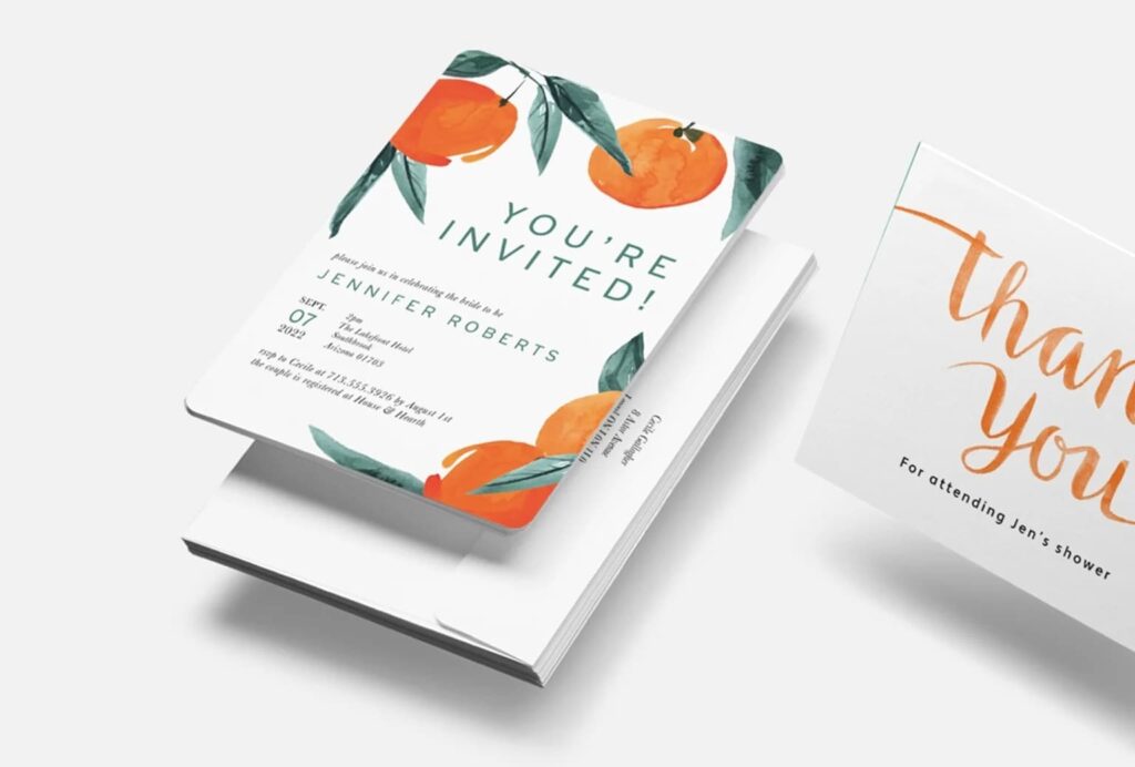 Wedding invitation minimalistic design