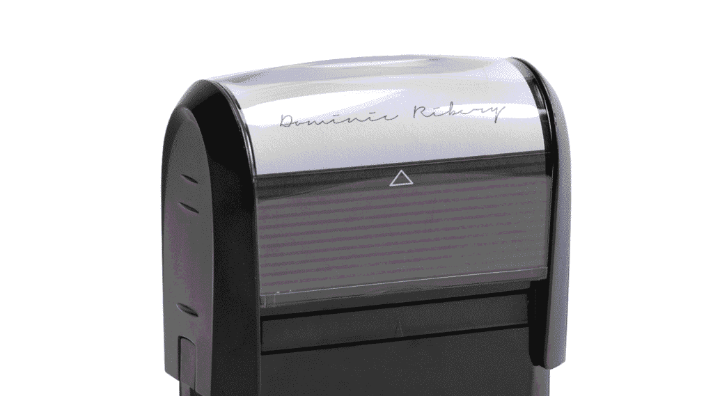 A custom signature business stamp