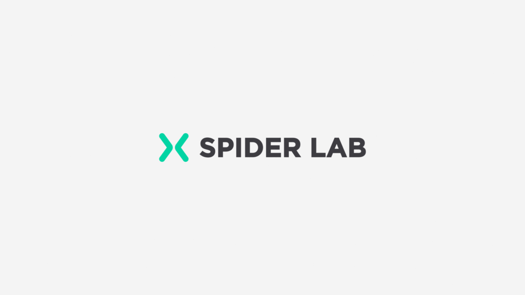 wordmark animated logo for spider lab