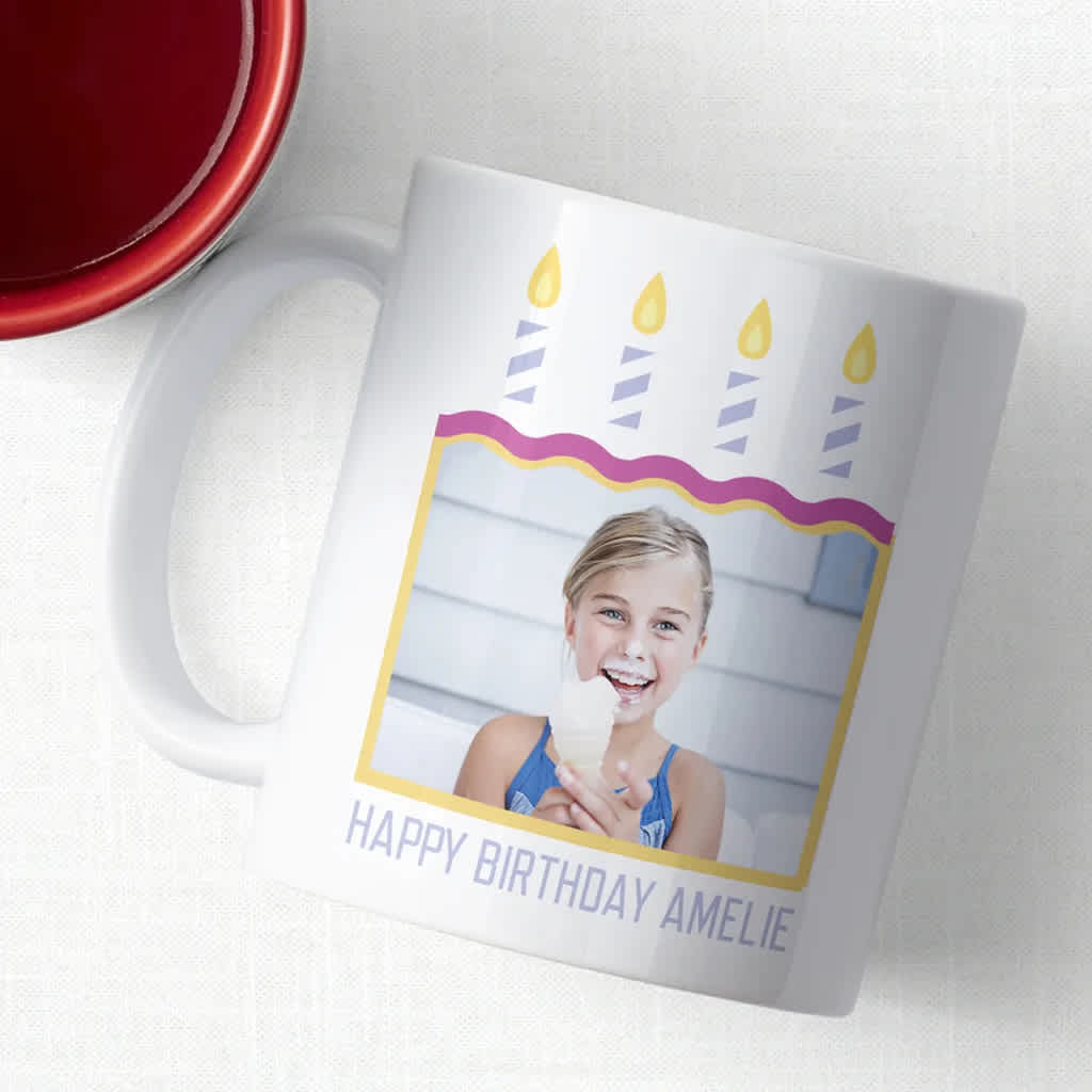 Happy birthday mug design idea