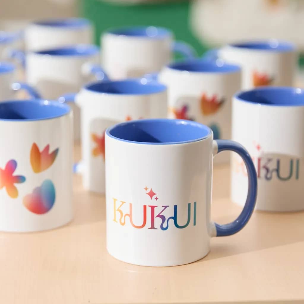 branded mug design idea with colored interior