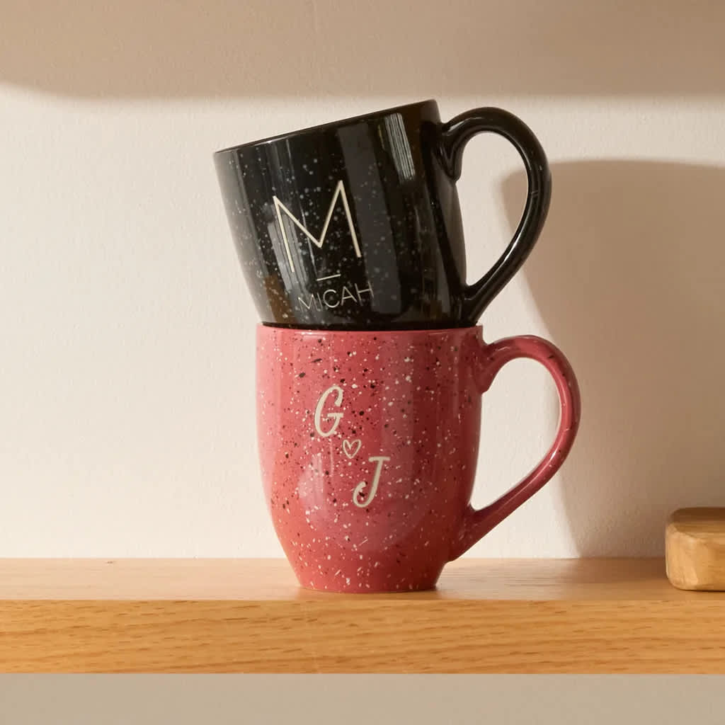 Couples initial mug design idea