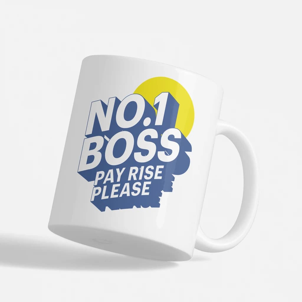 No.1 boss funny work mug design idea