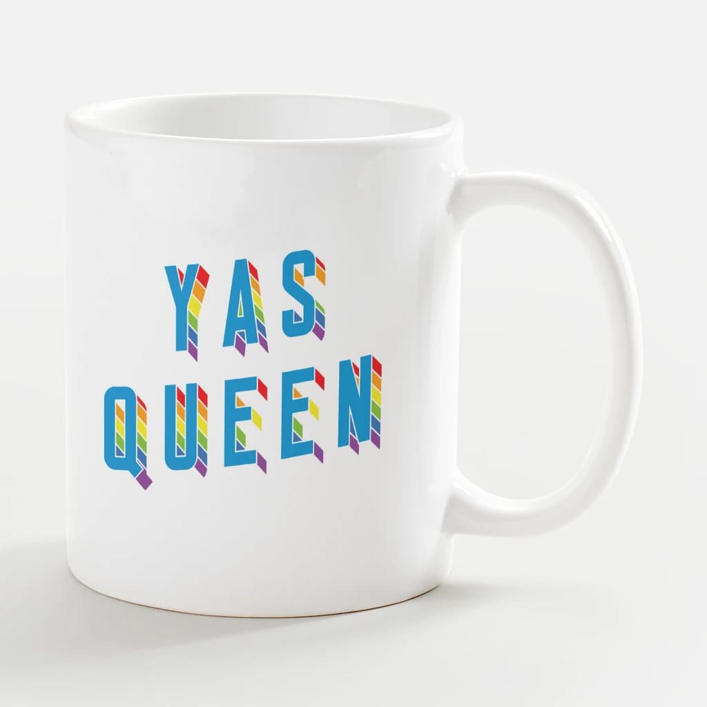 yas queen mug design idea with motivational text
