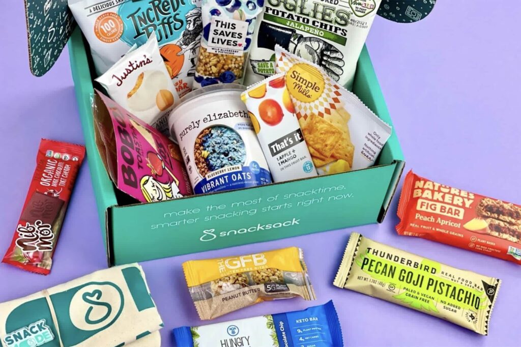 Snack box with a variety of options.