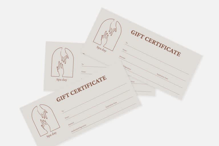 Spa gift certificates.